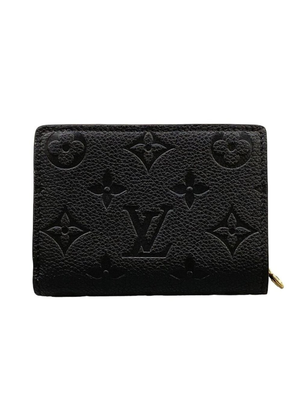 Louis Vuitton Bifold Wallet Monogram Empreinte Portefeuille Clair Noir Leather